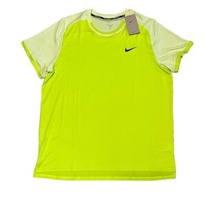 Nike Court Advantage Men's Dri-FIT Tennis Shirt Lime Green (FD5320-389) Sz XL